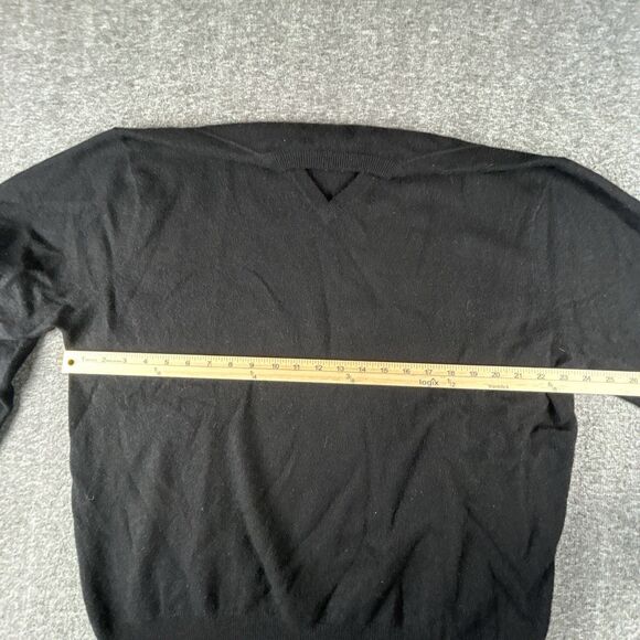 Club Room 100% Cashmere V-Neck Sweater Mens Sz XL Black Cashmere Pullover Luxury - Picture 6 of 8
